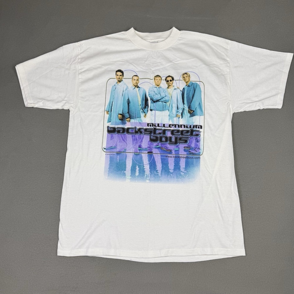 Vintage Backstreet Boys Shirt XL Tultex Millennium 1999  Tour Dates